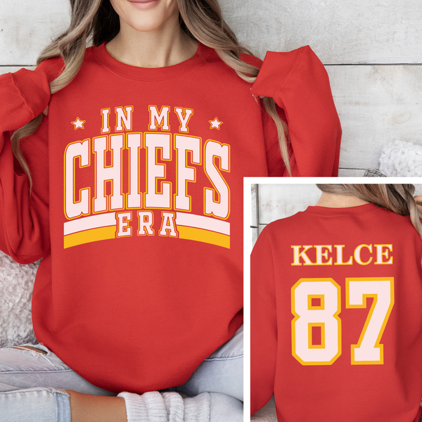 In My Chiefs Era - Kelce 87 Sweatshirt Kids & Adult sizes - YellowDaisyCo