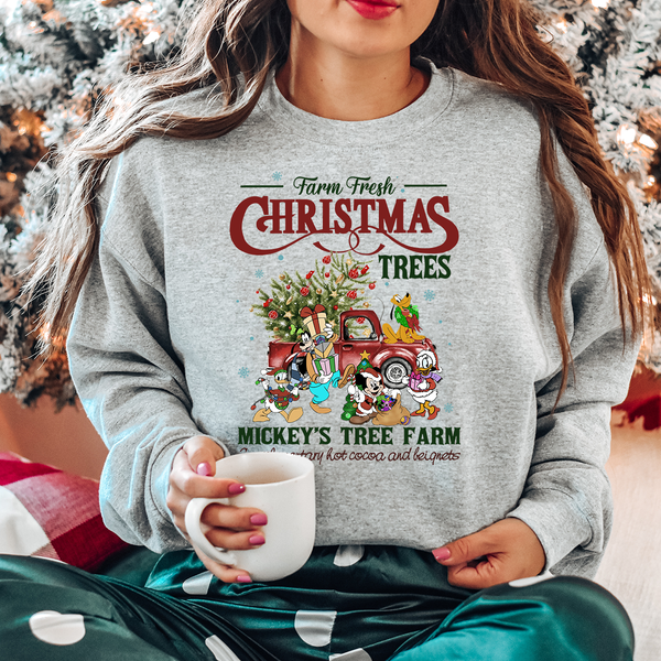 Farm Fresh Christmas Trees Mickey Sweatshirt! Kids u0026 Adult sizes -  YellowDaisyCo