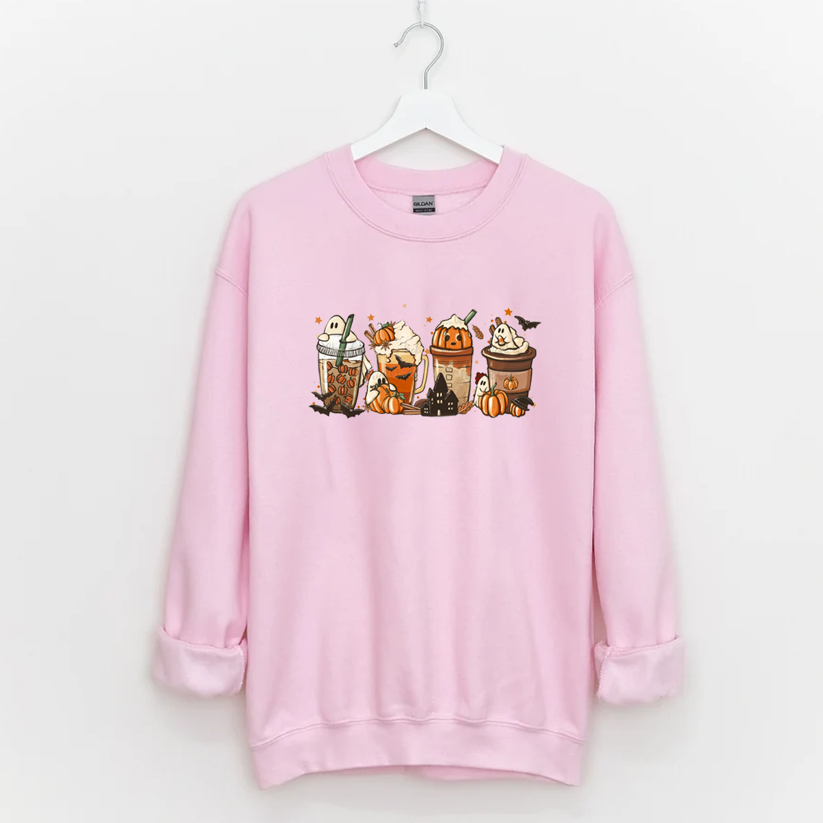 Halloween Pumpkin Coffees Design Sweatshirt - Kids & Adult sizes