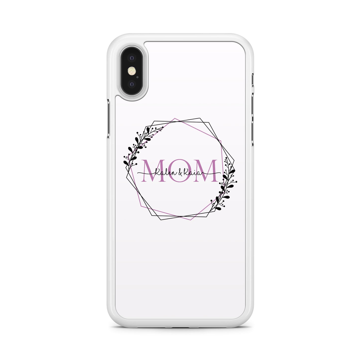 Foral Hexagon Personalized Phone Case for Mom
