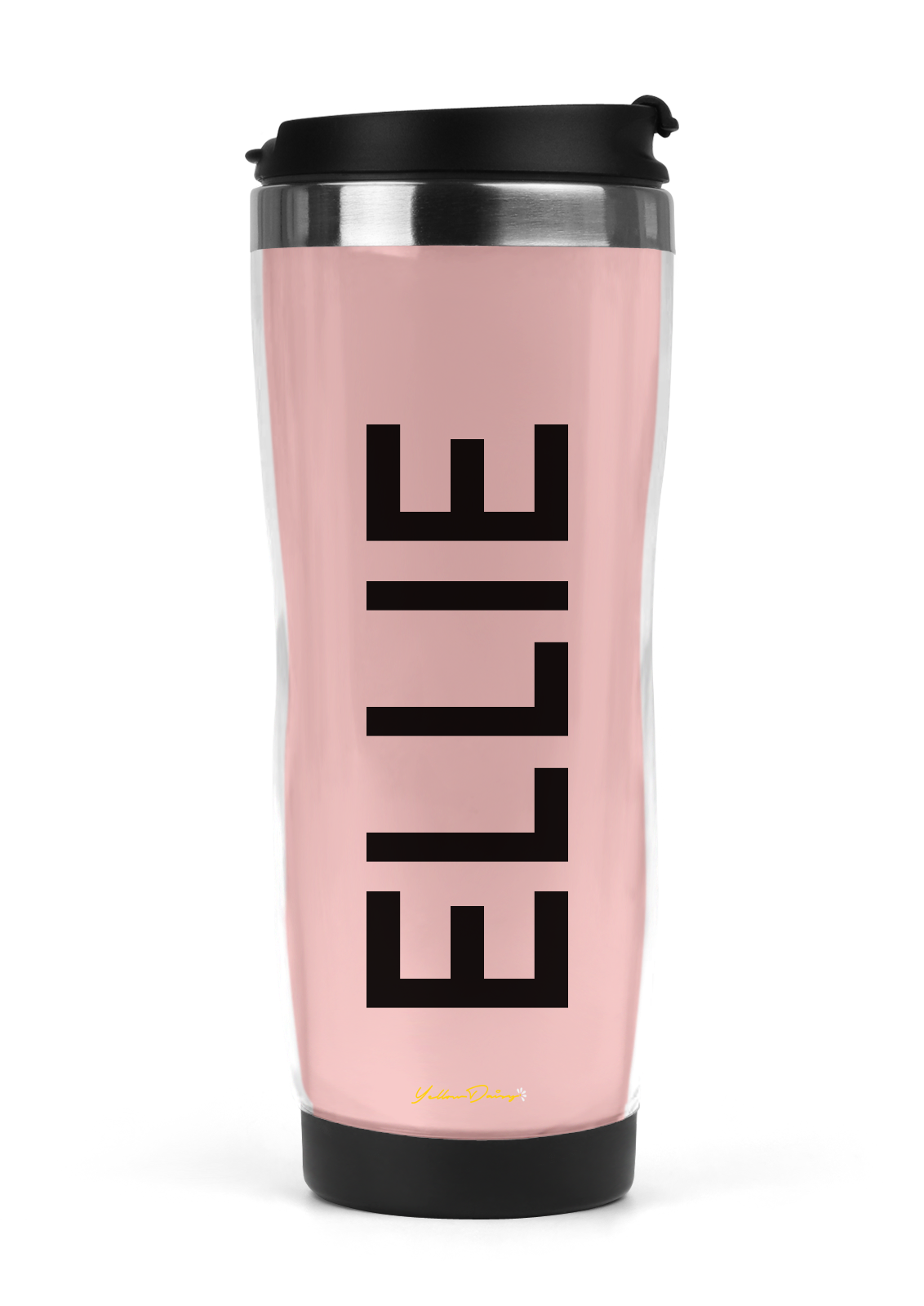 Personalized Name Pink Travel Mug/Tumbler