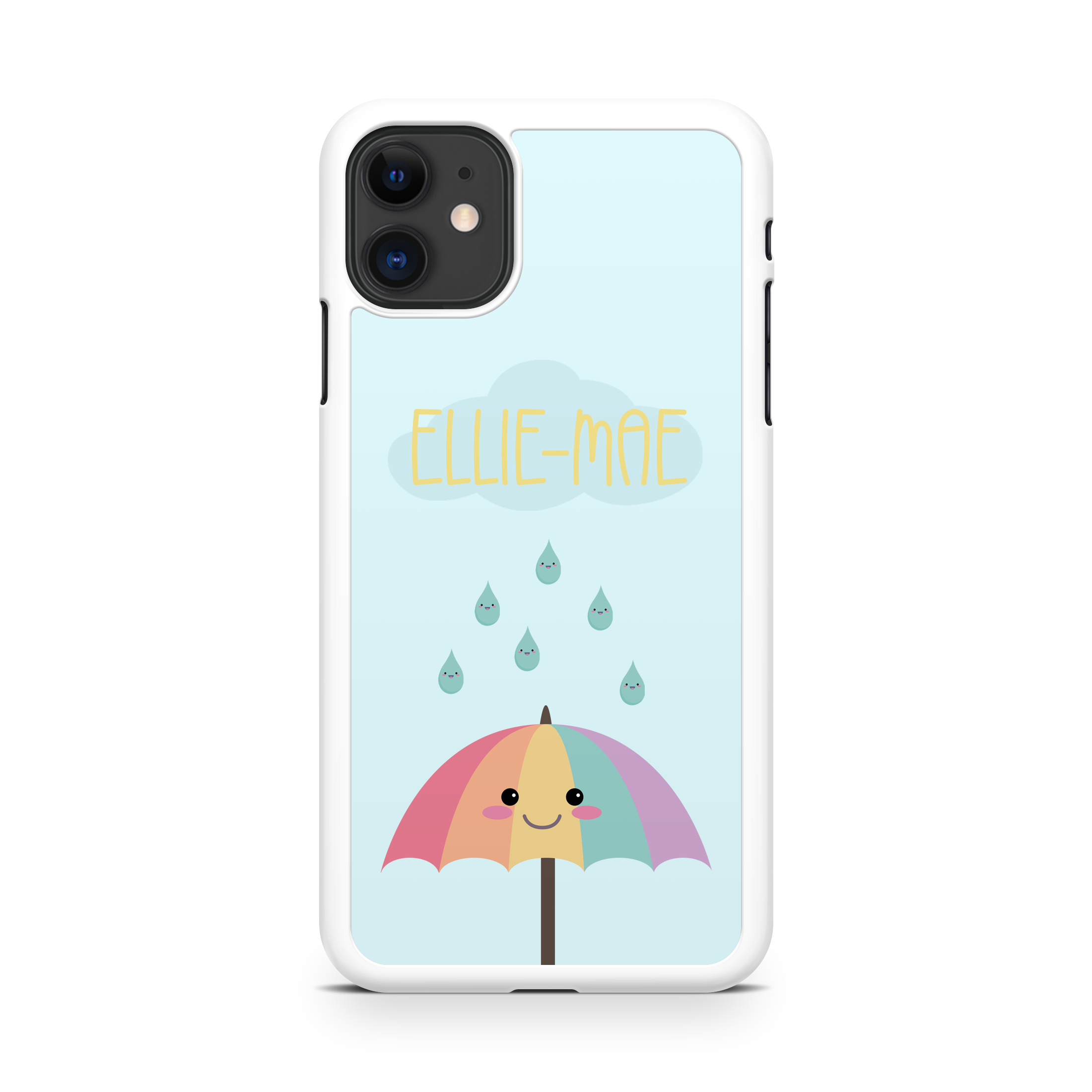 Umbrella Print Personalized Name Phone Case Umbrella Print Personalized Name Phone Case