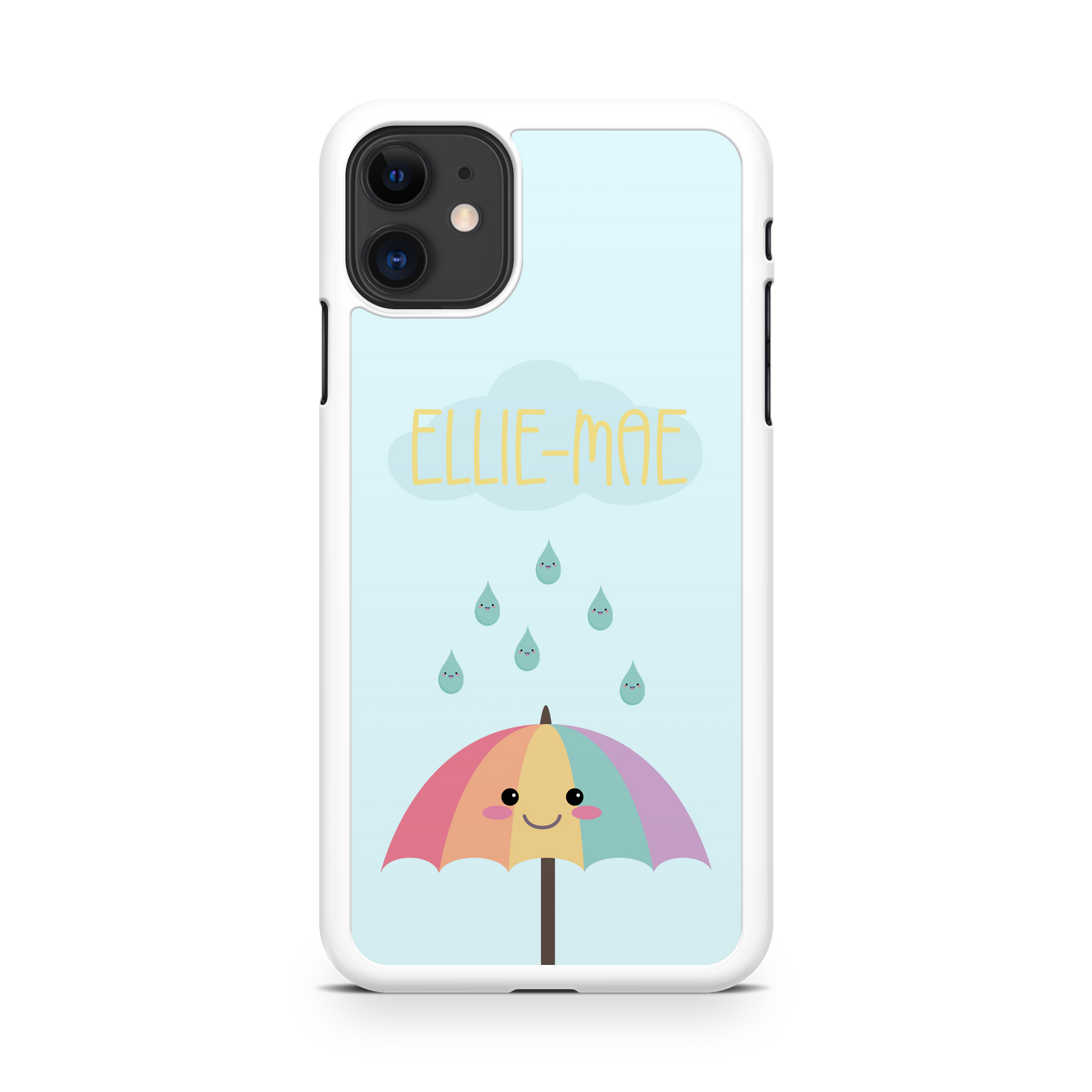 Umbrella Print Personalized Name Phone Case