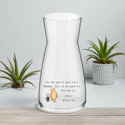 Personalised To the world you're a Mom - Glass Vase