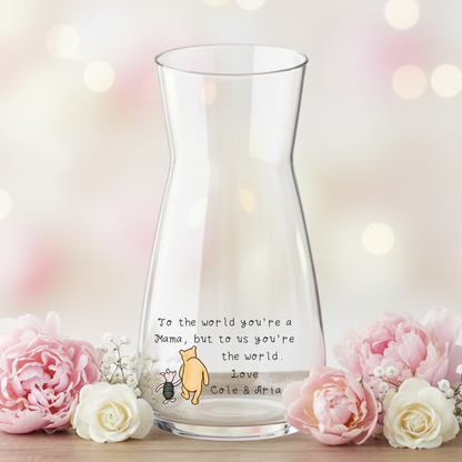 Personalised To the world you're a Mom - Glass Vase