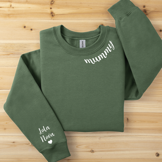 Personalized Neck Name Crewneck Sweatshirt