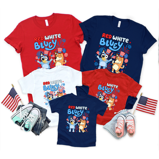 Red White & Bluey - Independence Day Shirt - Party in the USA T-Shirt