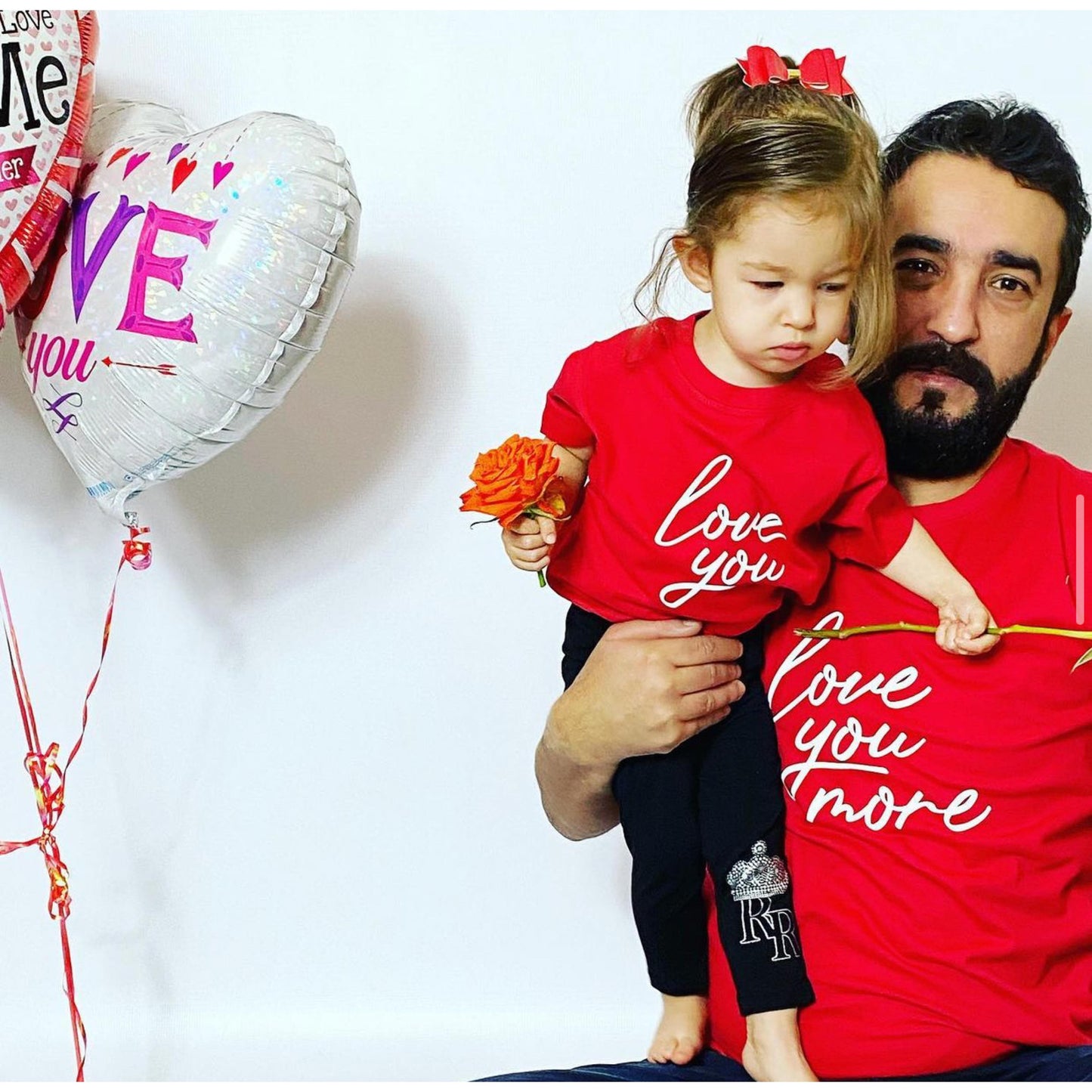 Love You, Love You More Valentine's Day Twinning Tees