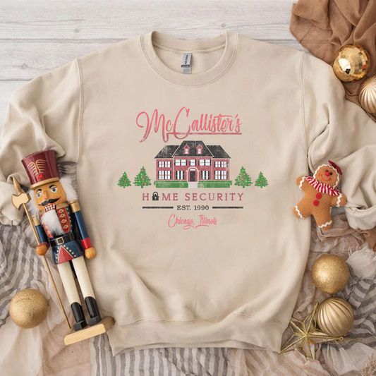McCallister Home Security Christmas Sweatshirt! Kids & Adult sizes