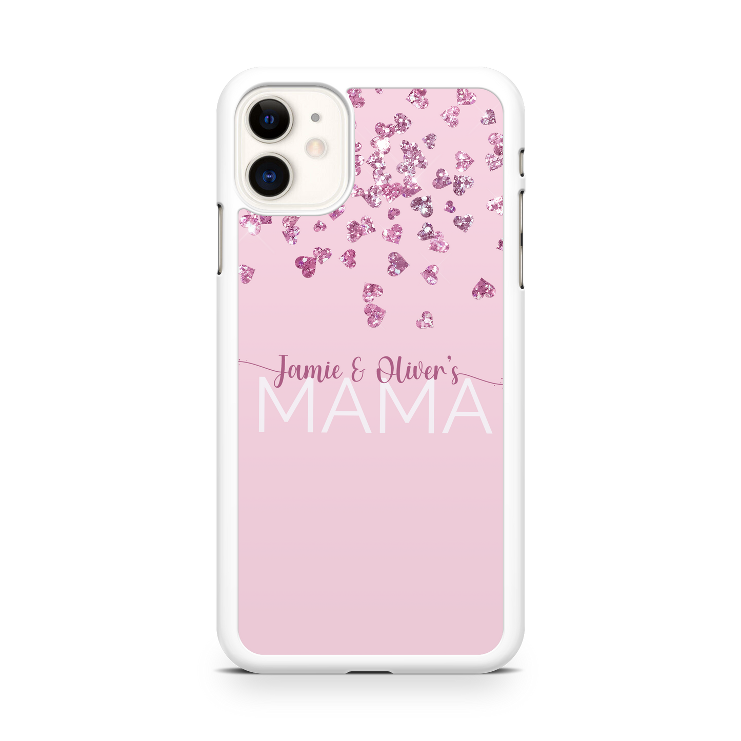 Glitter Hearts Personalized Phone Case
