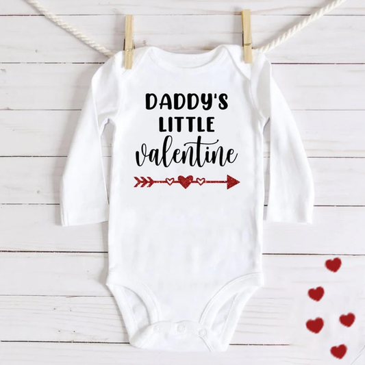 Daddy's Little Valentine Cute - Baby Onesie
