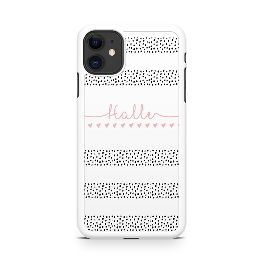 Black & White Pattern Design Personalized Name Phone Case
