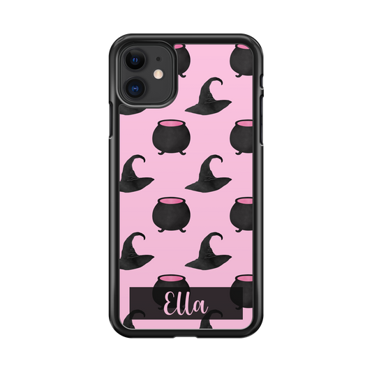 Halloween Witches Hat & Cauldron Pattern Personalized Phone Case