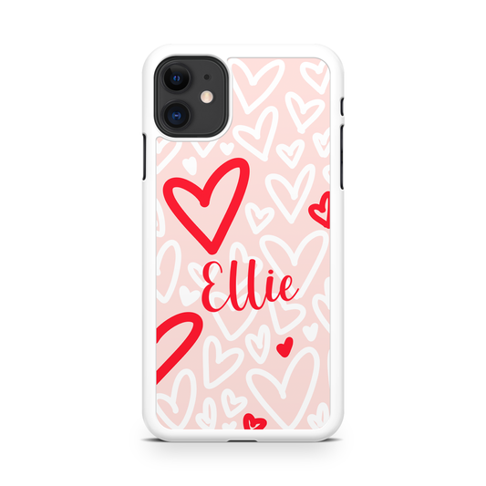 Hearts Pattern Personalized Phone Case