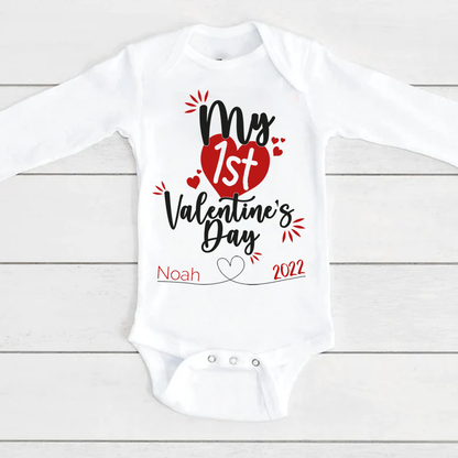 My 1st Valentine's Day - Personalized Baby Onesie