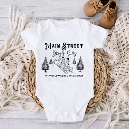 Main Street Sleigh Rides Festive Sweatshirt! Kids & Adult sizes