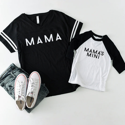 Mama - Mama's Mini Baseball Twinning Tees