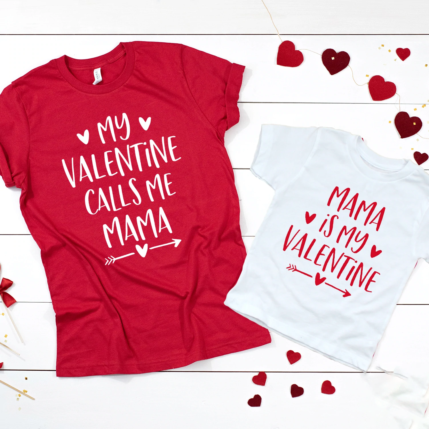 My Favorite Valentine Calls Me Mama Shirt Valentines Gifts for Mom - Happy  Place for Music Lovers