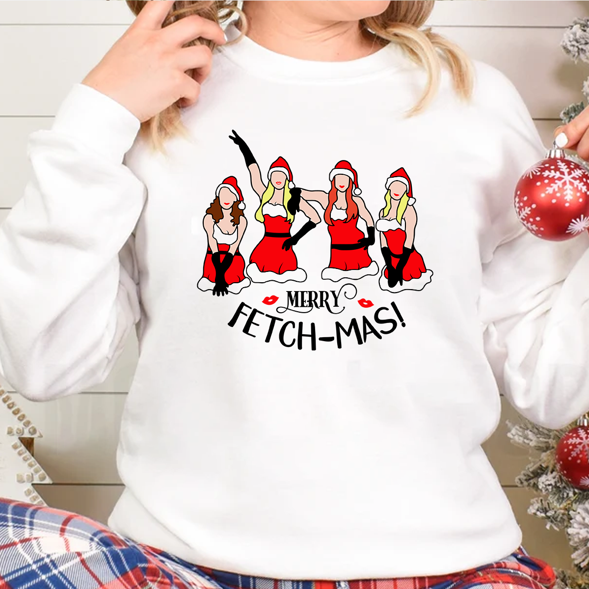 Merry Fetchmas Christmas Sweatshirt Kids Adult sizes