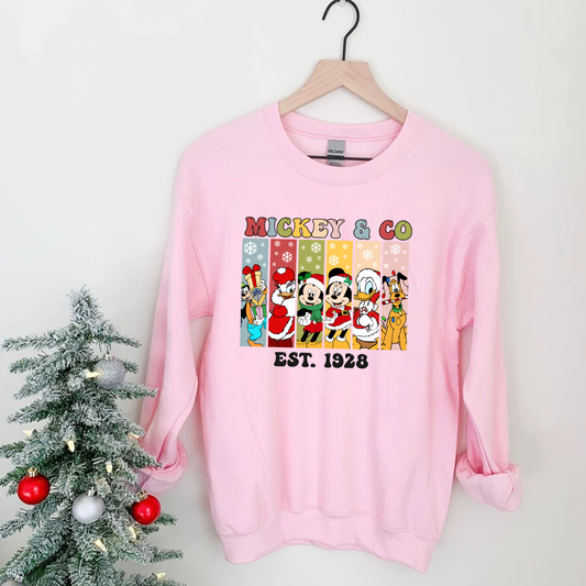 Mickey & Co Christmas Sweatshirt! Kids & Adult sizes