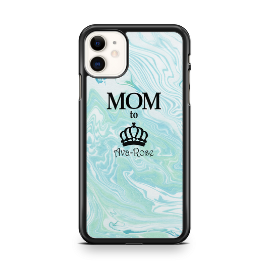 Mint Marble Royalty Personalized Phone Case for Mom