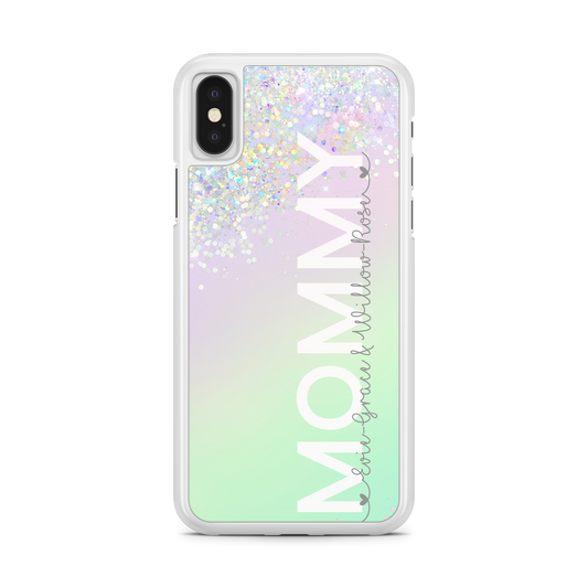 Iridiscent Glitter Personalized Mommy Phone Case