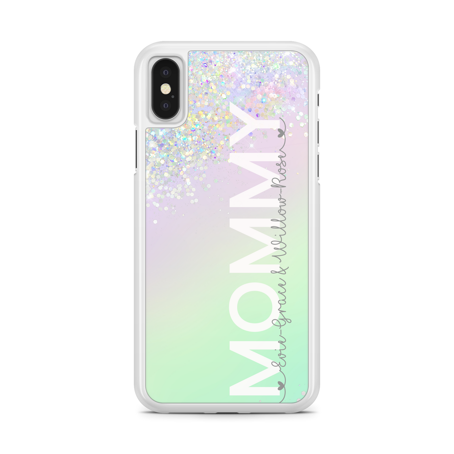 Iridiscent Glitter Personalized Mommy Phone Case