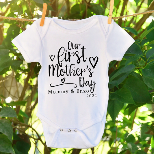 Our First Mother's Day - Personalized Baby Vest