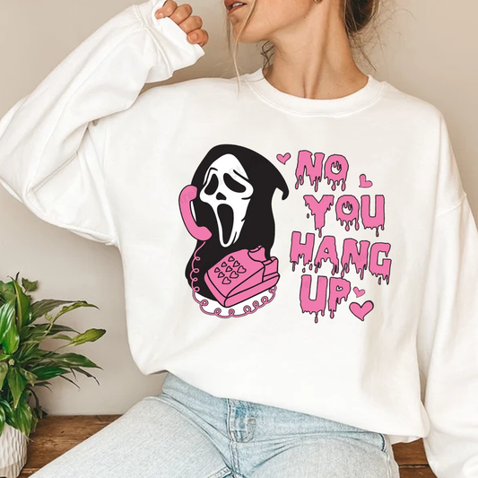 No You Hang Up - Ghostface Halloween Sweater! Kids & Adult sizes