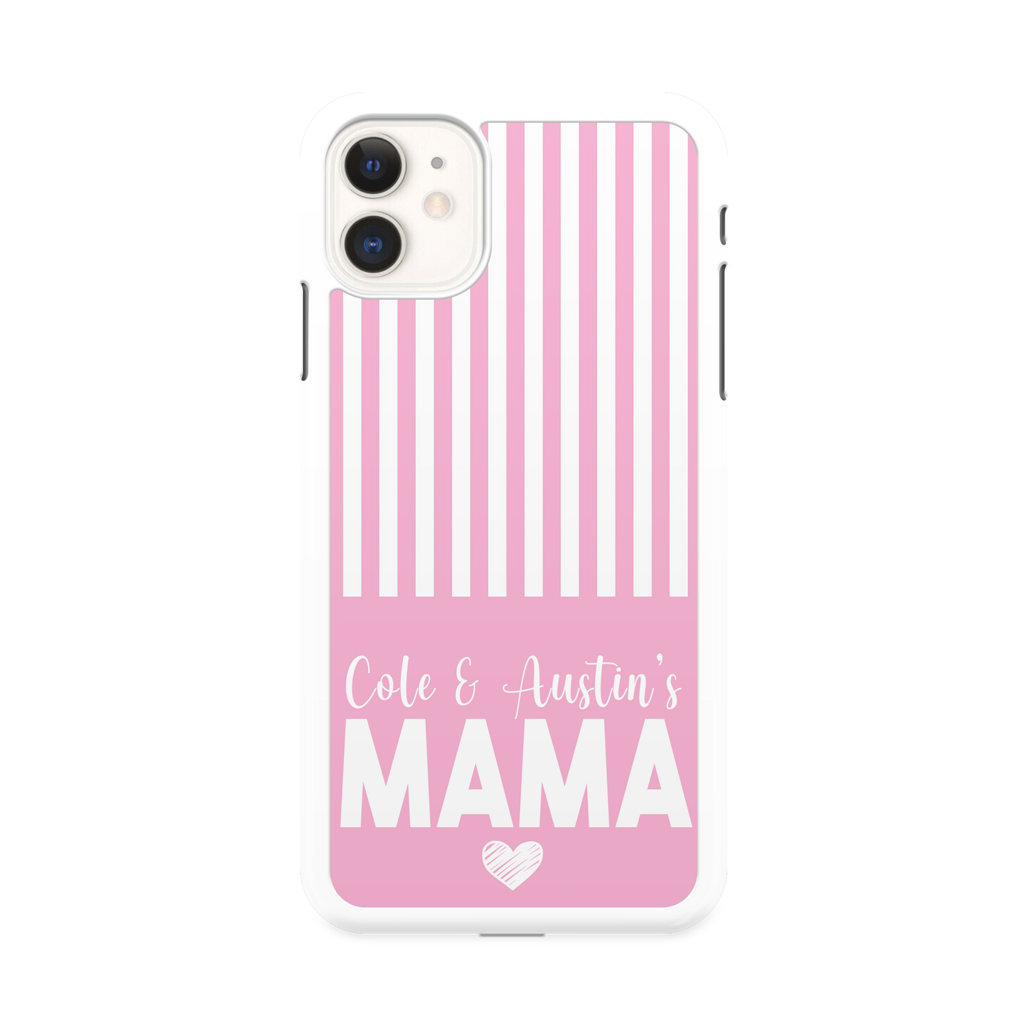 Personalized Pink Stripes Phone Case