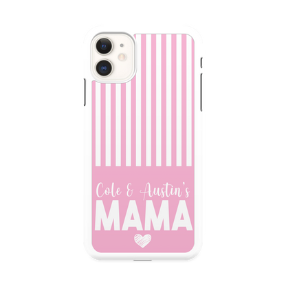 Personalized Pink Stripes Phone Case