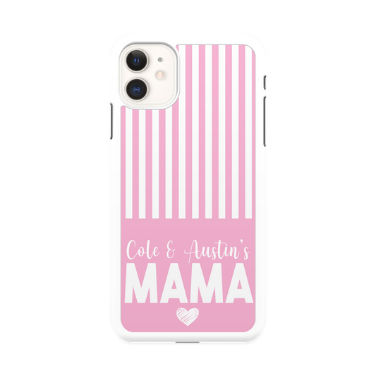 Personalized Pink Stripes Phone Case