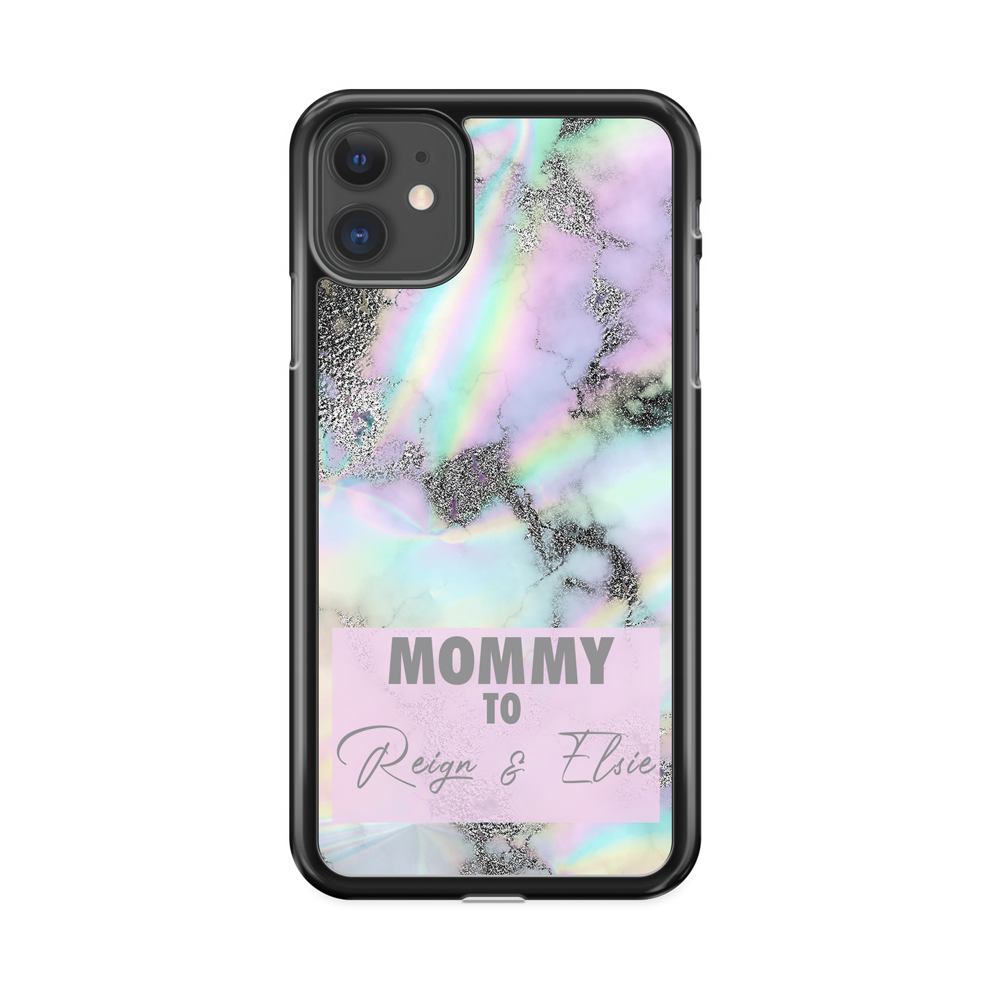 Personalized Rainbow Marble Phone Case