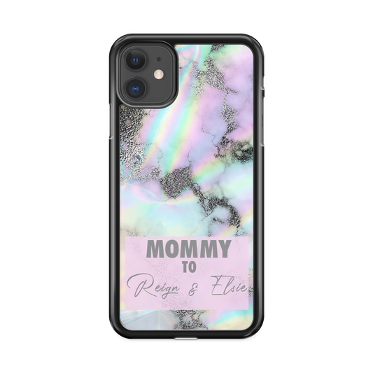 Personalized Rainbow Marble Phone Case