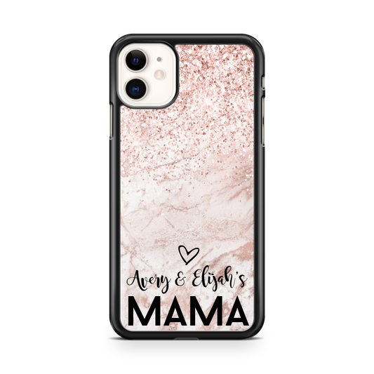 Rose Gold Marble Mommy Personalized Phone Case