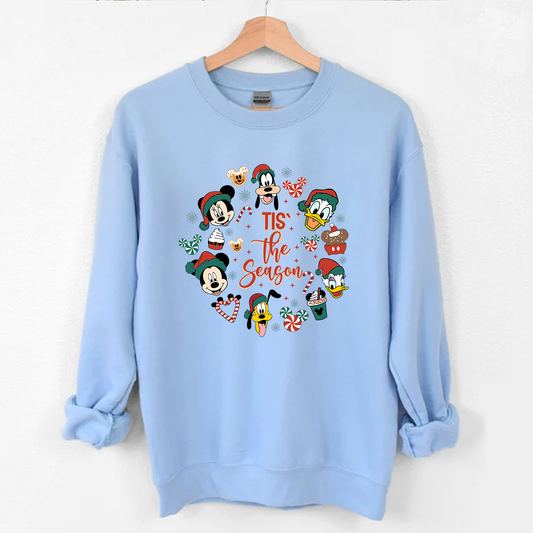 Tis The Season Christmas Wreath Sweatshirt! Kids & Adult sizes